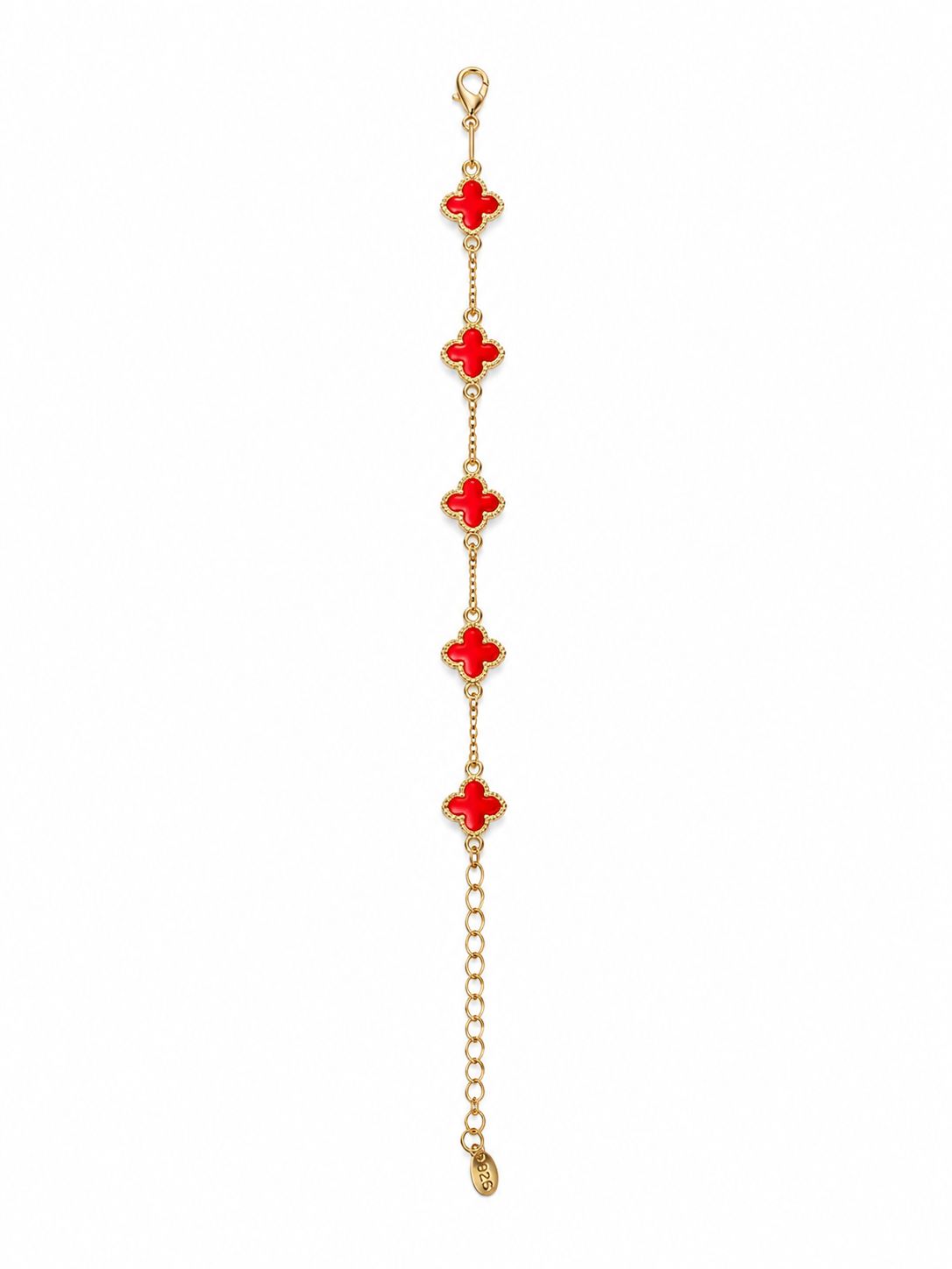 Pulsera de Tréboles Roja