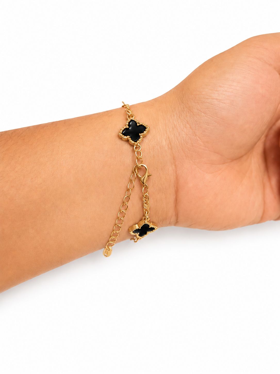 Pulsera de Tréboles Negra