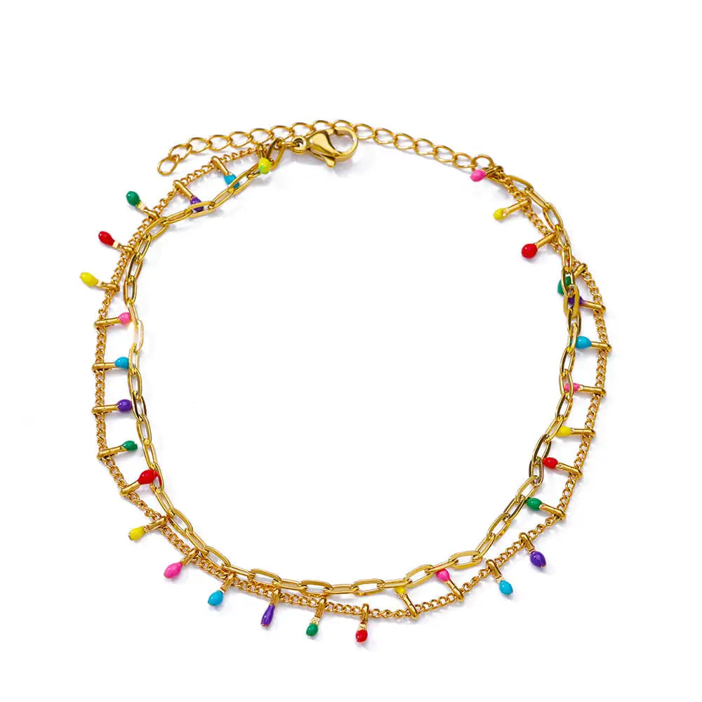 Sun Hollow Bracelets For Women Men Stainless Steel Hand Chain Vintage Sunflower Anklet Boho Foot Jewelry Gift Accessories