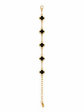Pulsera de Tréboles Negra